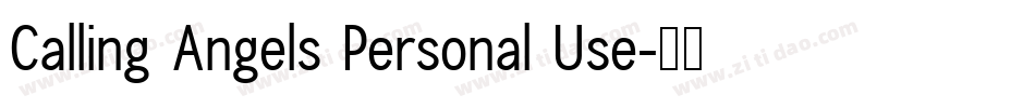 Calling Angels Personal Use字体转换